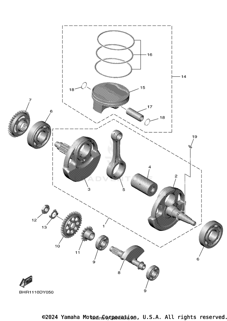 Crankshaft & Piston Schematic
