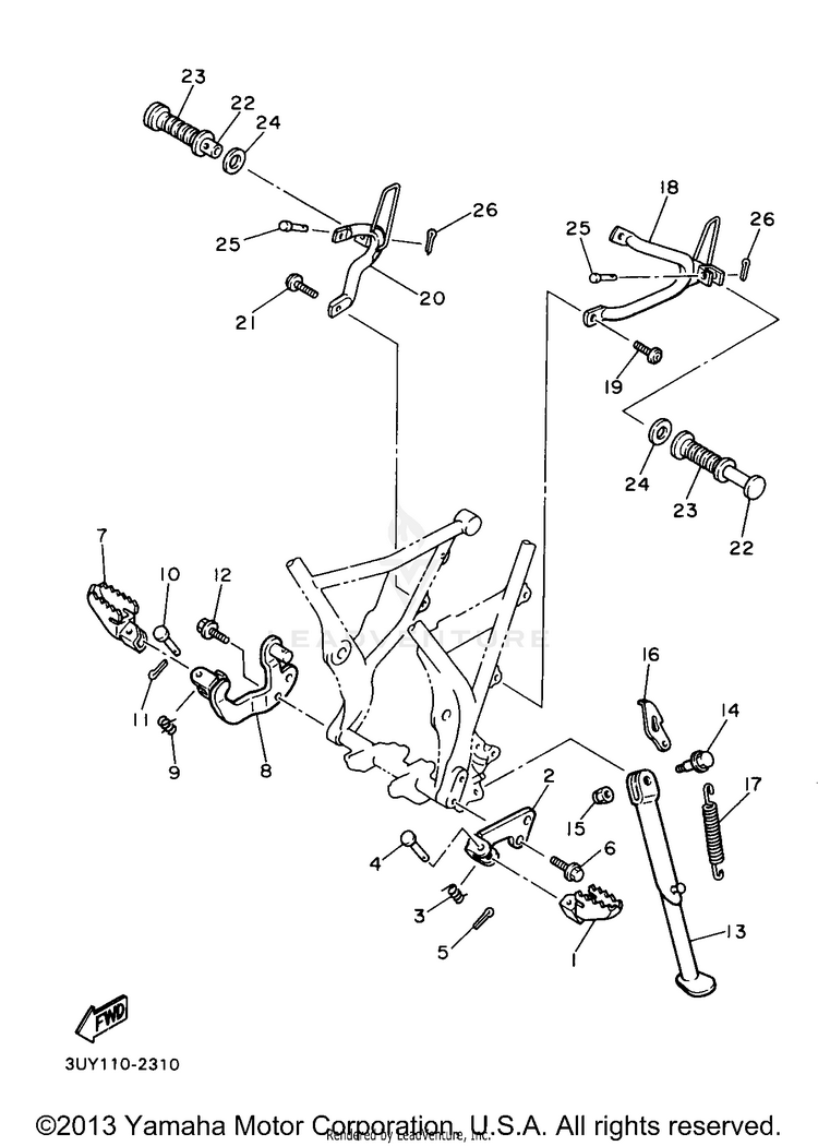 Stand Footrest Schematic