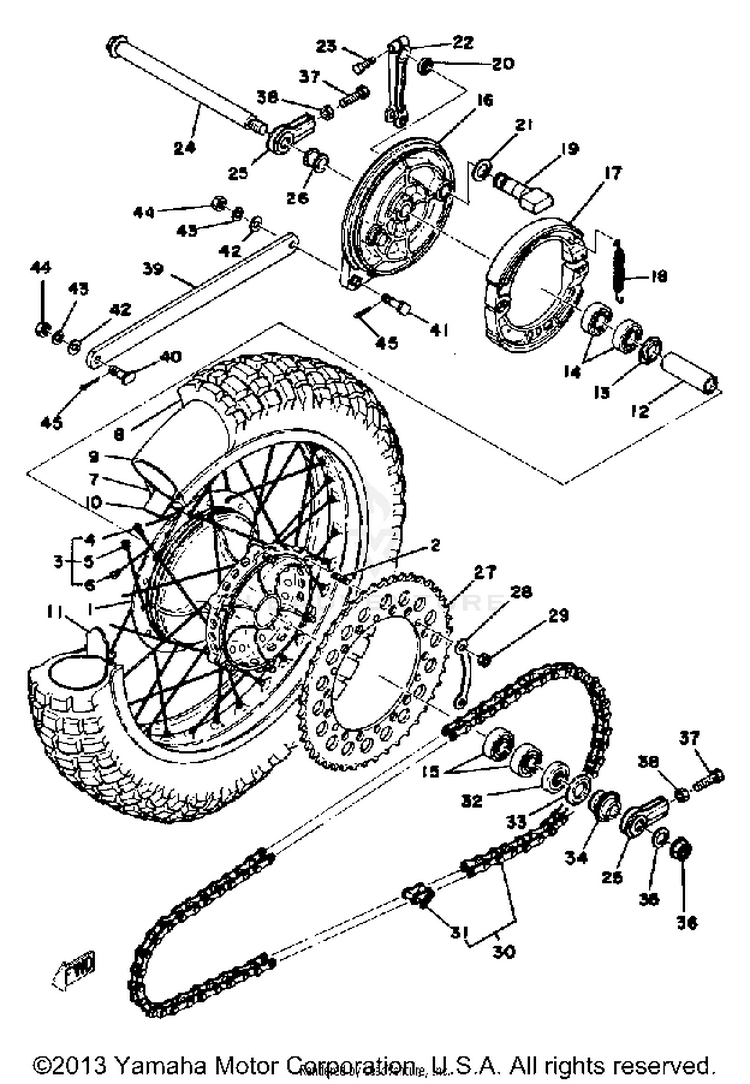 Rear Wheel Yz400c Schematic
