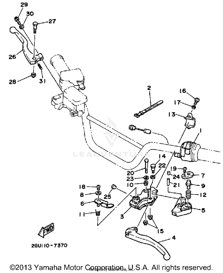 Handle Switch - Lever Schematic