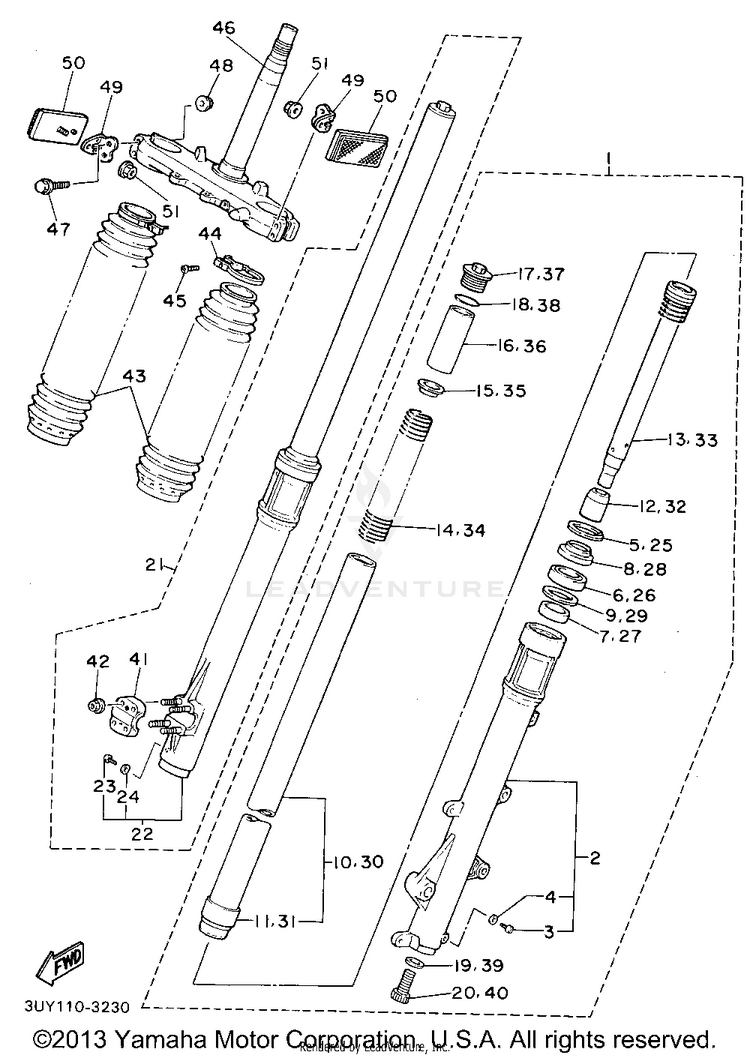 Front Fork Schematic