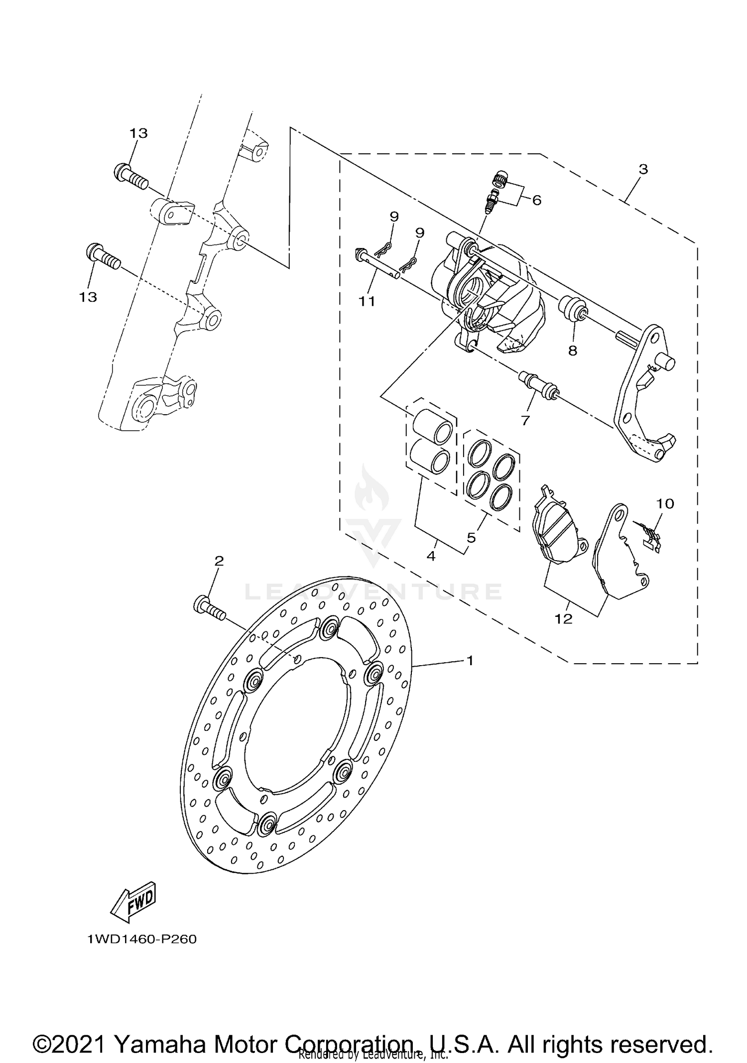 FRONT BRAKE CALIPER