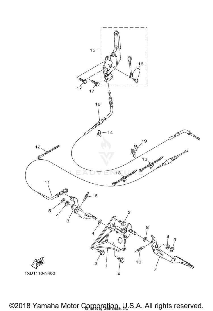 Pedal Wire VIKING VI EPS - YXC70VPXJG - 2018 Schematic