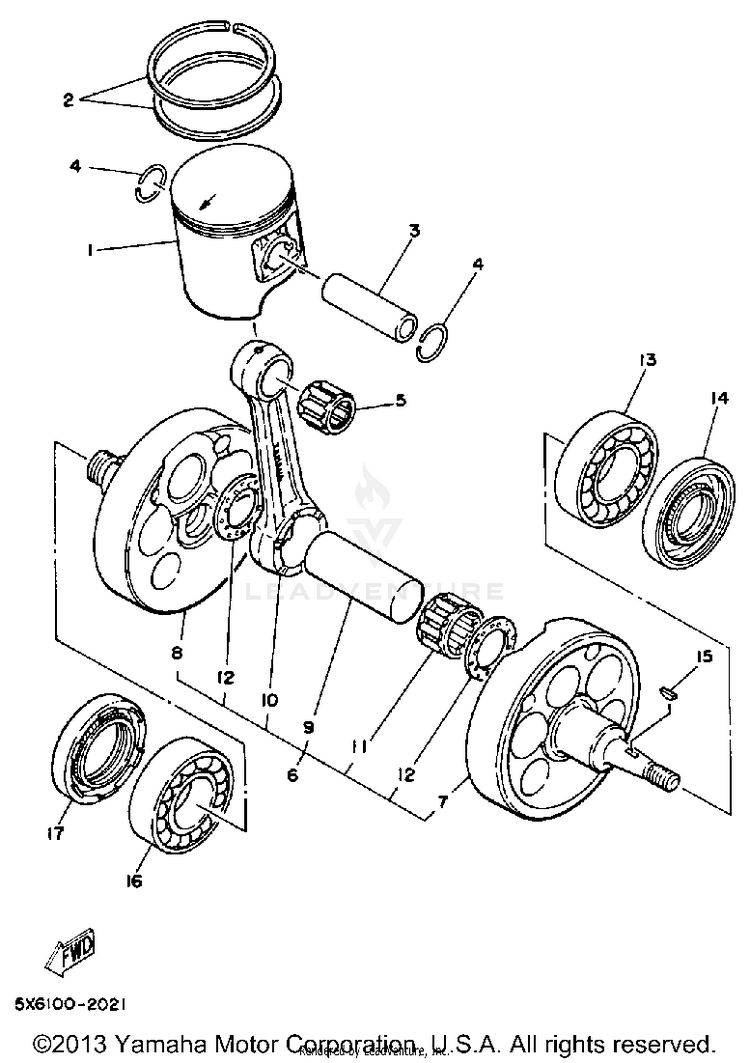 Crankshaft-Piston Schematic
