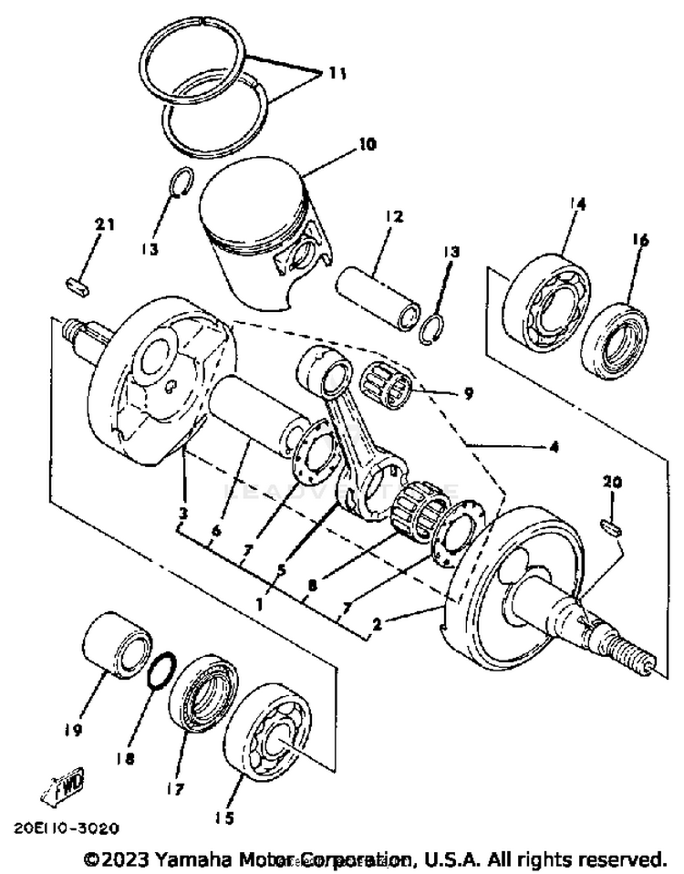 Crankshaft - Piston Schematic