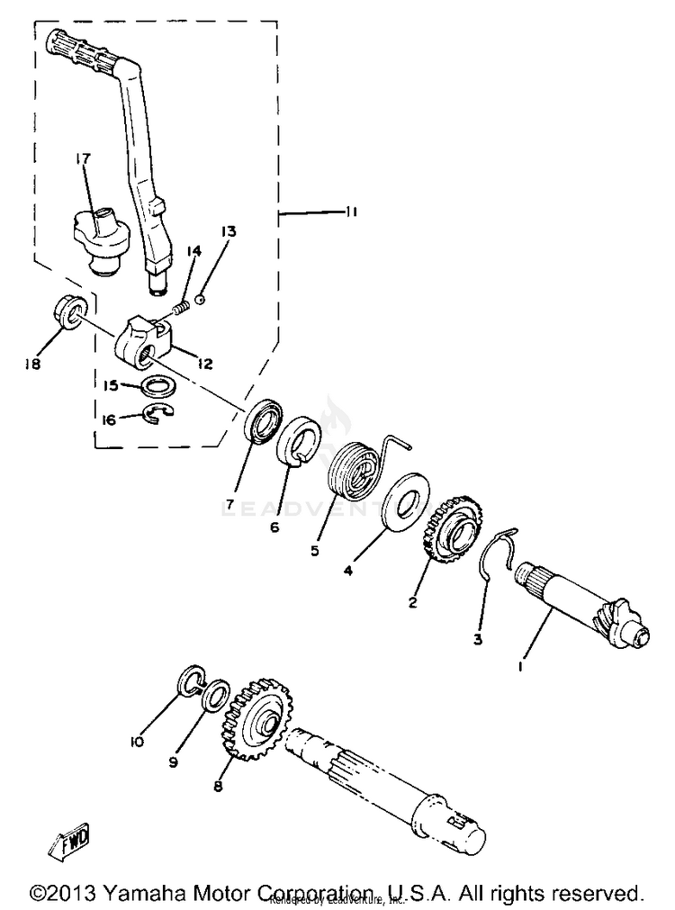 Kick Starter Yz80h J Schematic