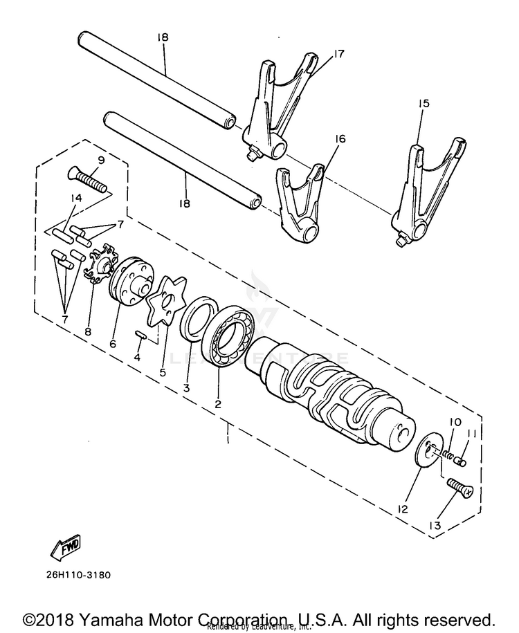 Shift Cam Shift Fork Schematic