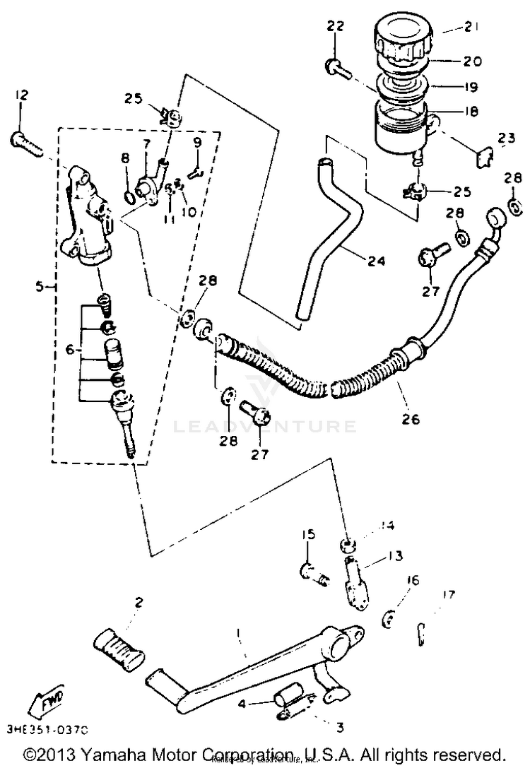 Rear Master Cylinder Schematic