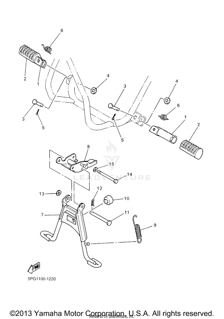 Stand. Footrest Schematic