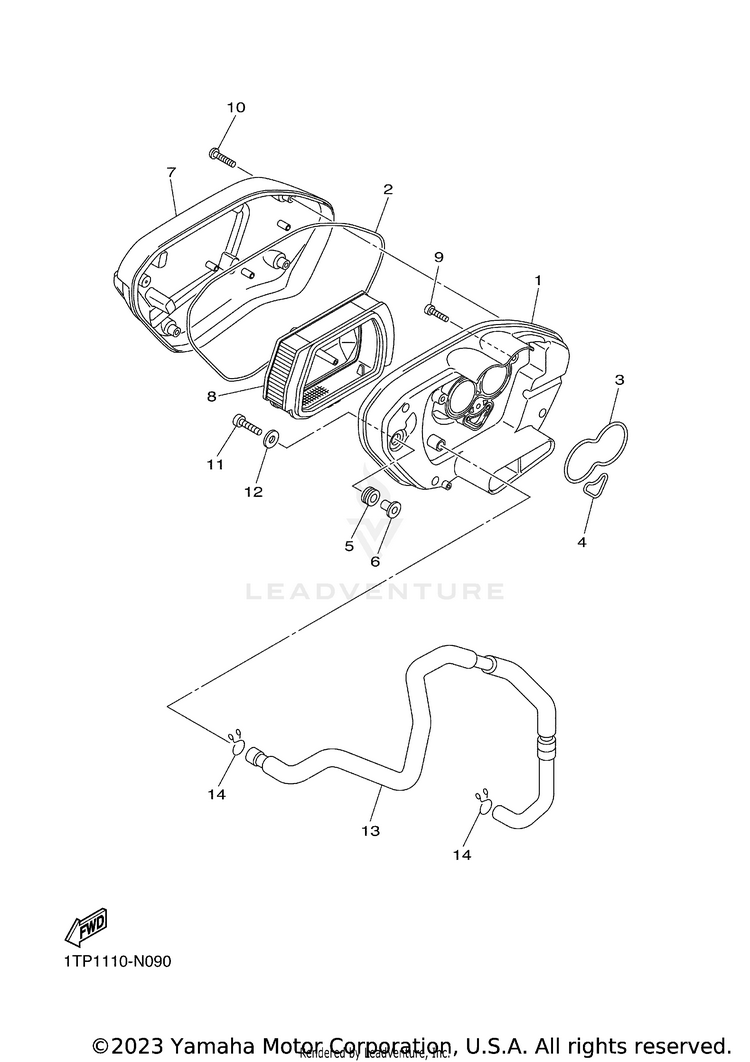 Intake 2 BOLT R SPEC CA - XVS95CFCB - 2015 Schematic
