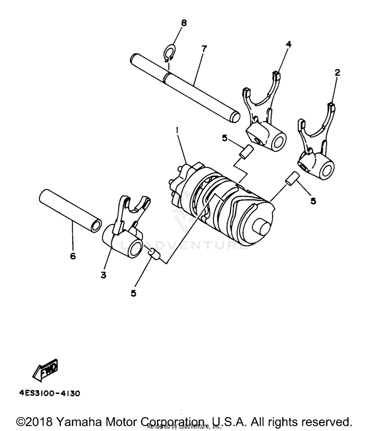 Shift Cam Shift Fork Schematic