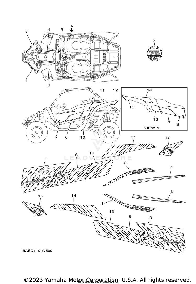 Graphics YXZ1000R SS SE CAL - YXZ10YESMW - 2021 Schematic