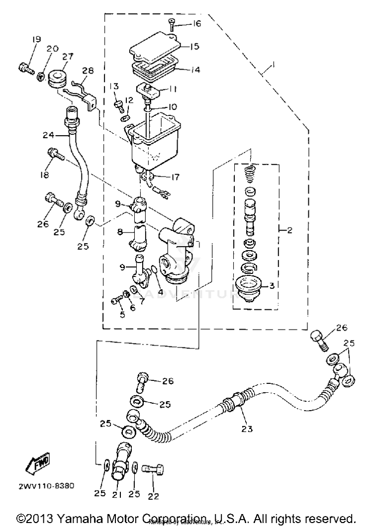 Rear Master Cylinder Schematic