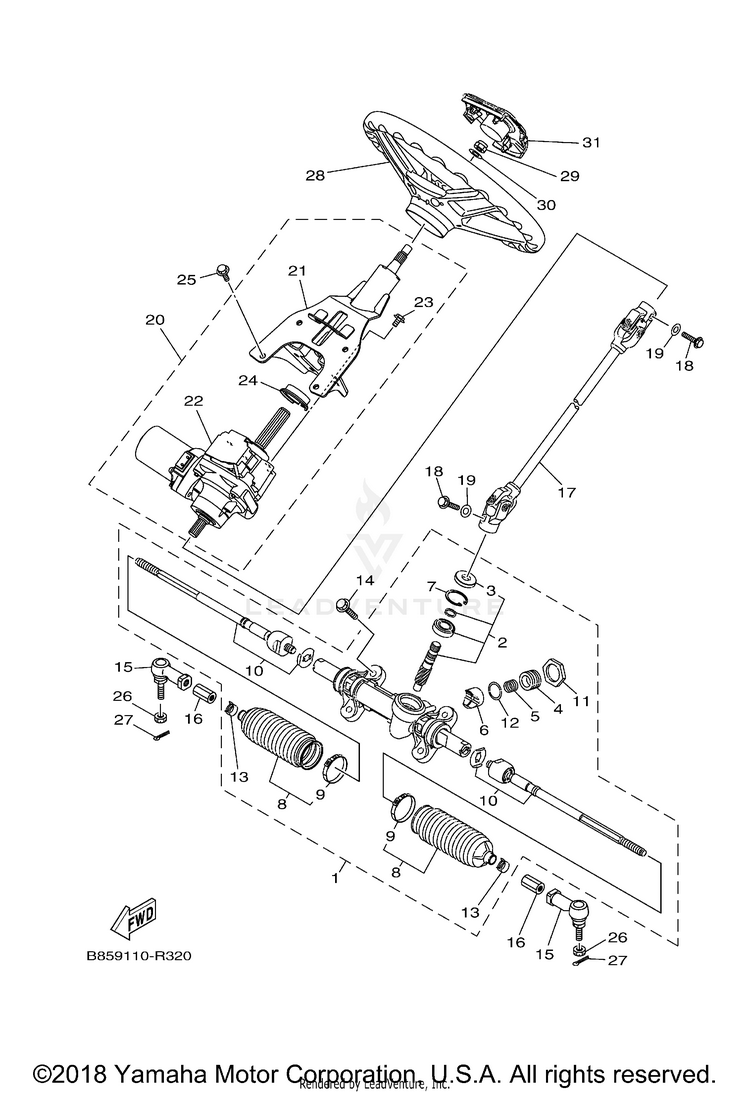 Steering VIKING VI EPS HUNTER - YXC70VPHJH - 2018 Schematic