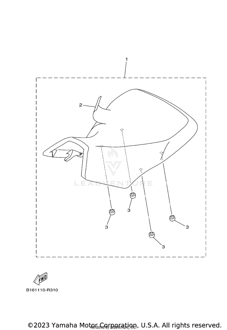 Seat KODIAK 700 EPS - YFM70KPAPG - 2023 Schematic