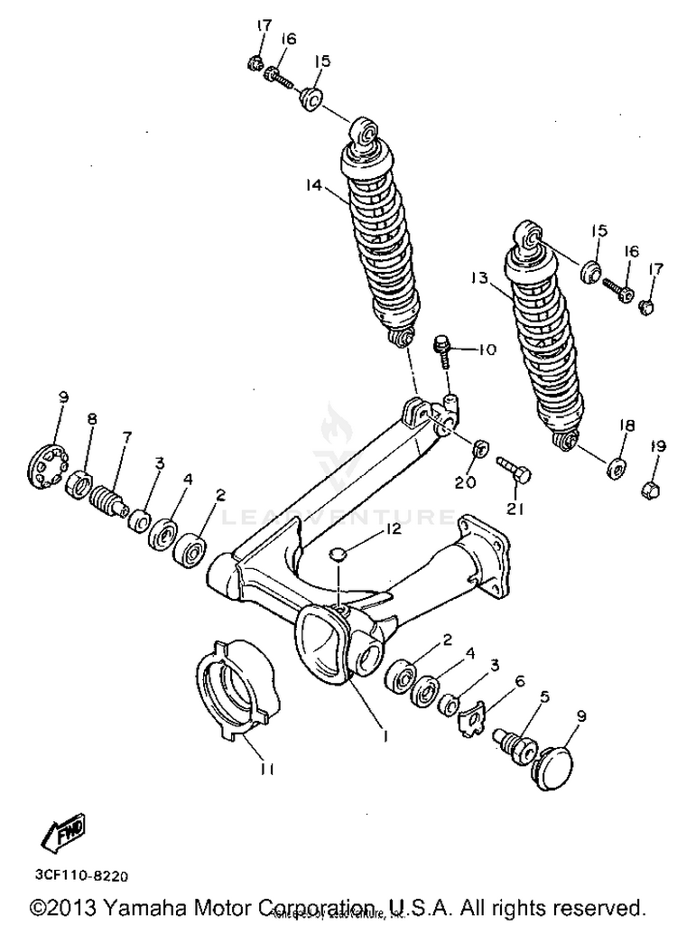Rear Arm Suspension Schematic