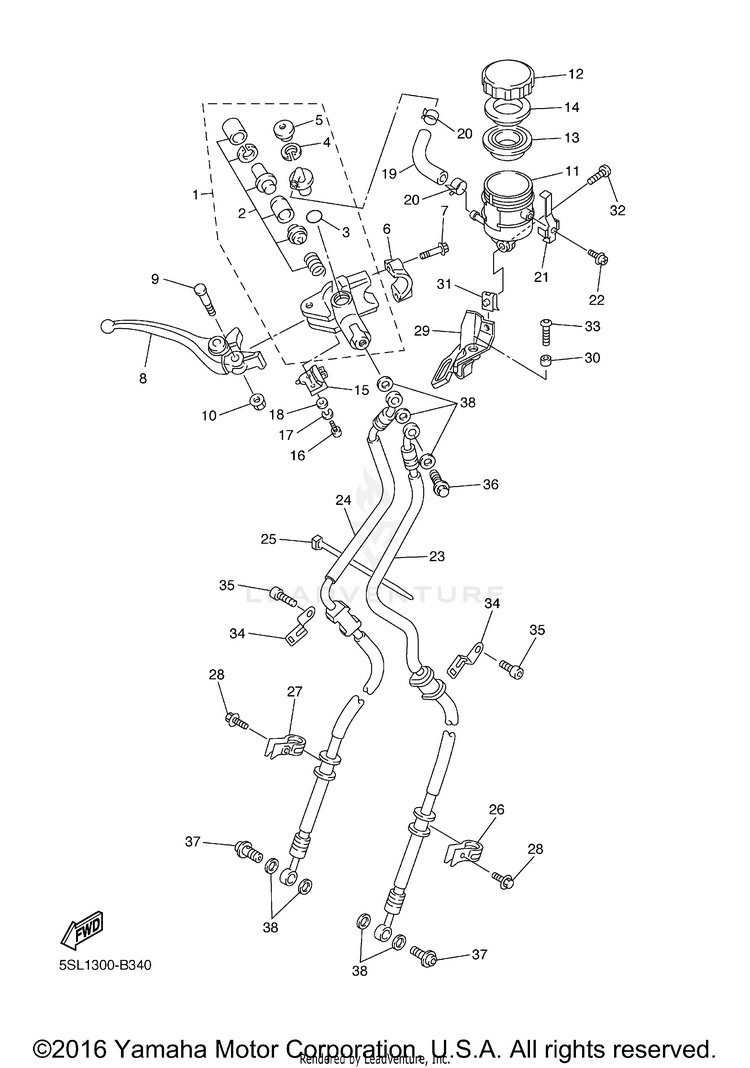 Front Master Cylinder Schematic