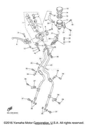 Front Master Cylinder Schematic