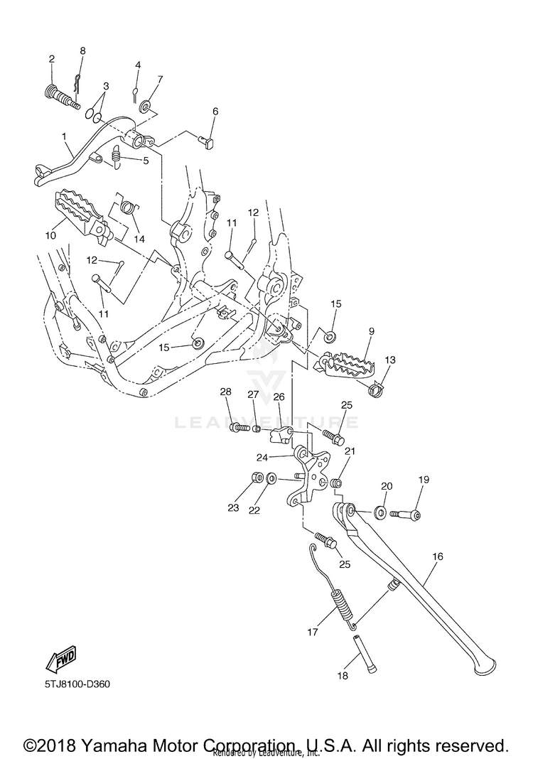 Stand Footrest Schematic