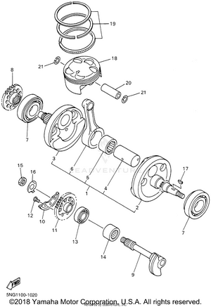 Crankshaft Piston Schematic