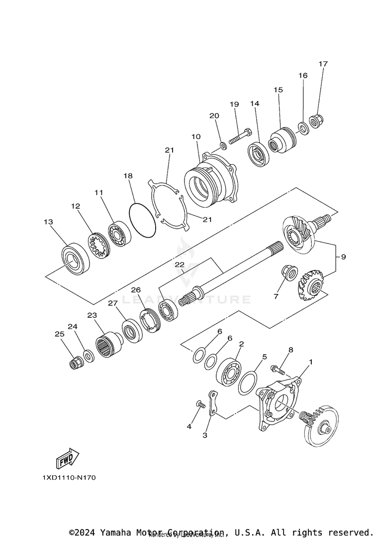 Middle Drive Gear Schematic