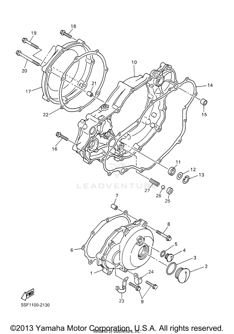 Crankcase Cover 1 Schematic
