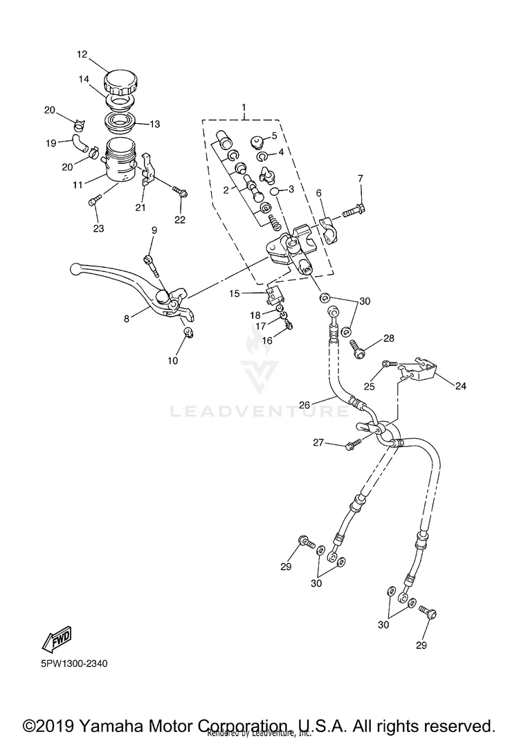 Front Master Cylinder Schematic