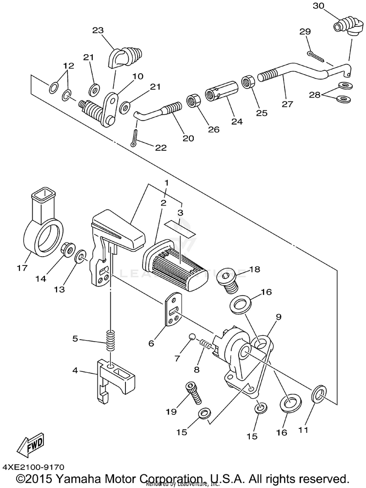 Drive Selector BEAR TRACKER 2WD_REALTREE - YFM250XHP - 2002 Schematic