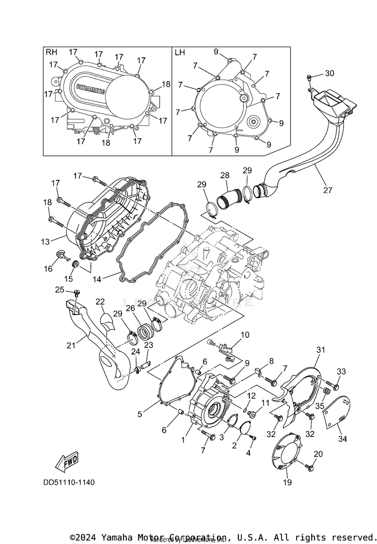 Crankcase Cover 1 Schematic