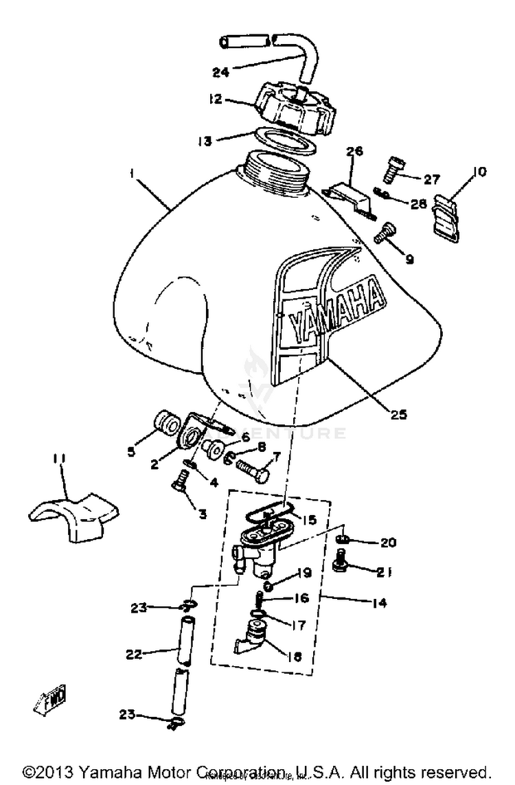 Fuel Tank - Yz60j - K Schematic