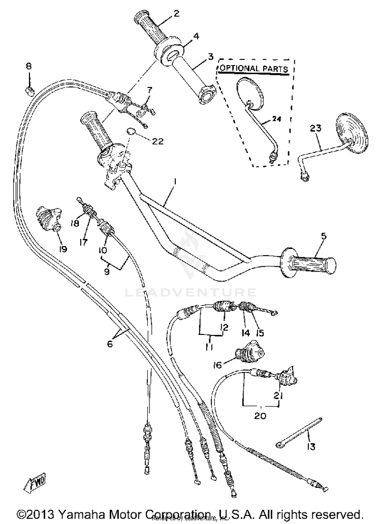 Handlebar Cable Schematic