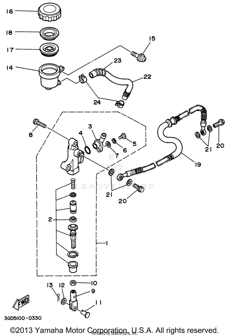 Rear Master Cylinder Schematic