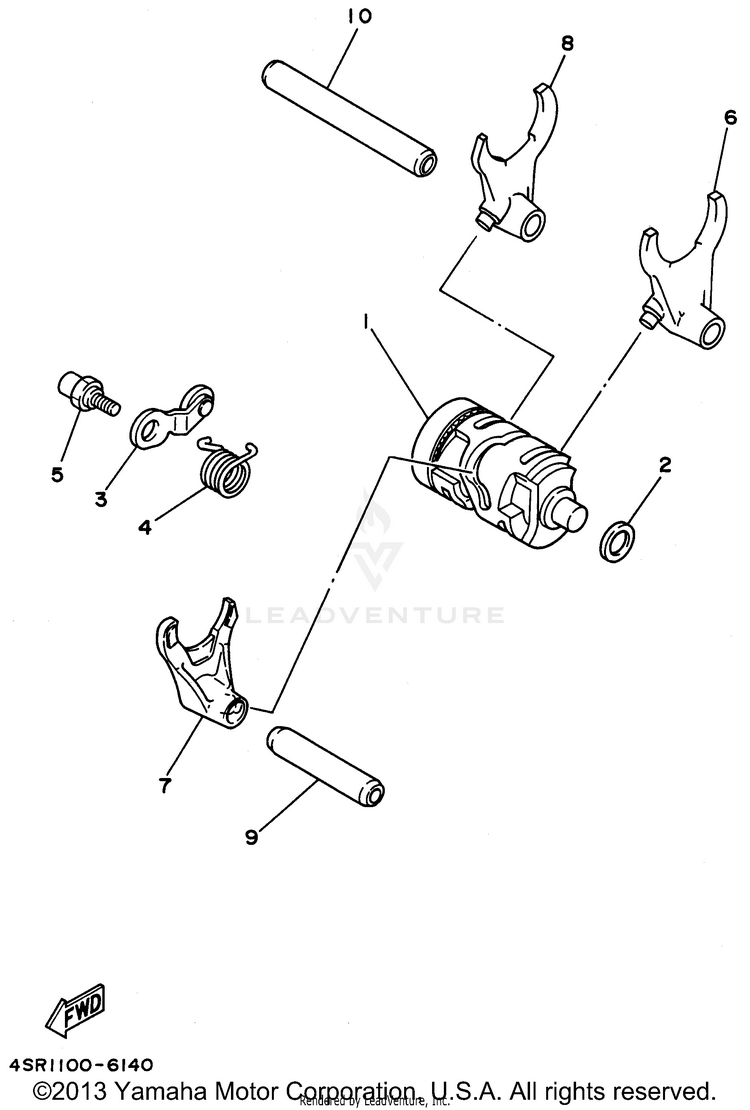 Shift Cam Shift Fork Schematic