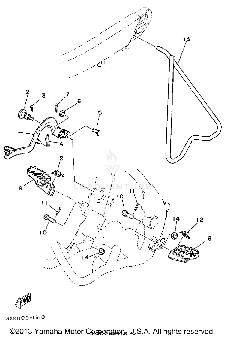 Stand-Footrest Schematic