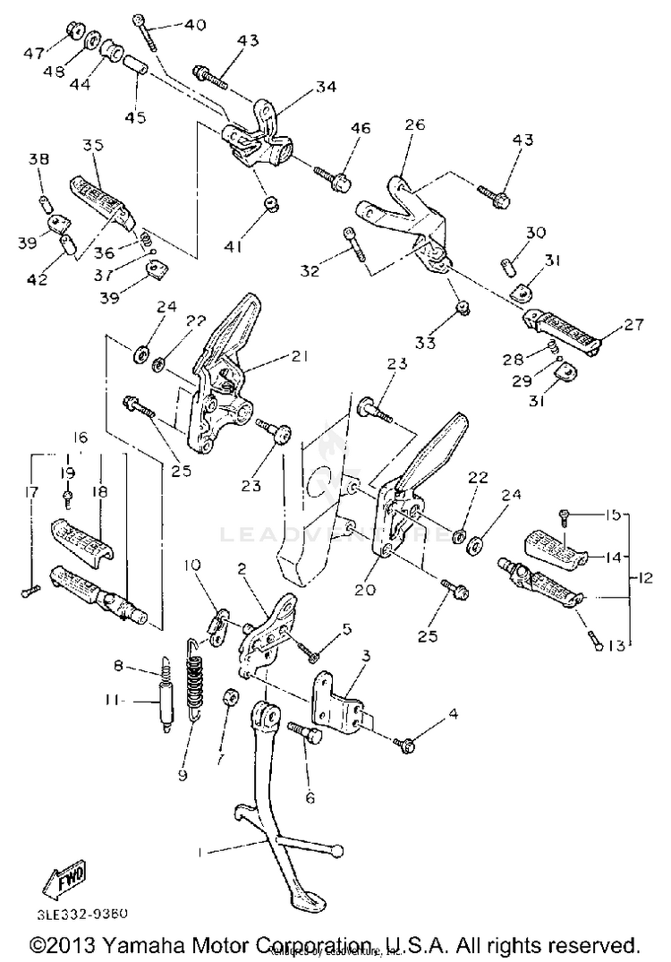 Stand Footrest Schematic