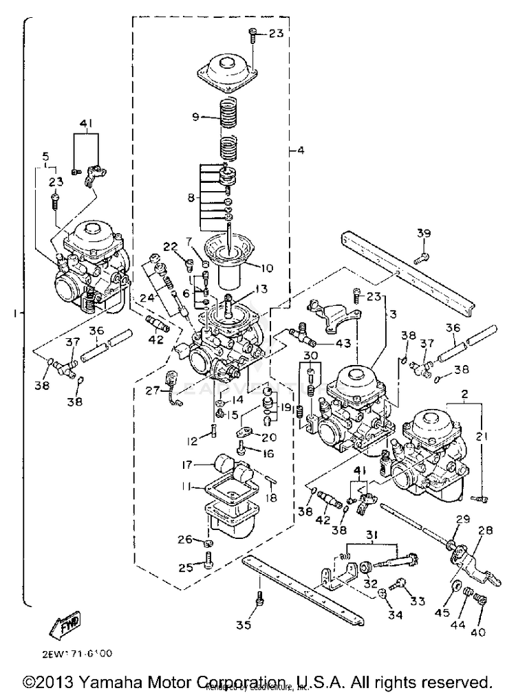 Carburetor (Non-California Model) Schematic
