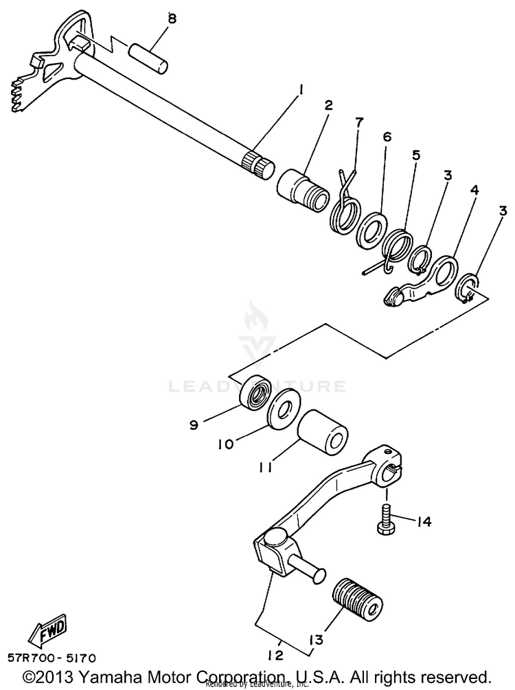 Shift Shaft Schematic