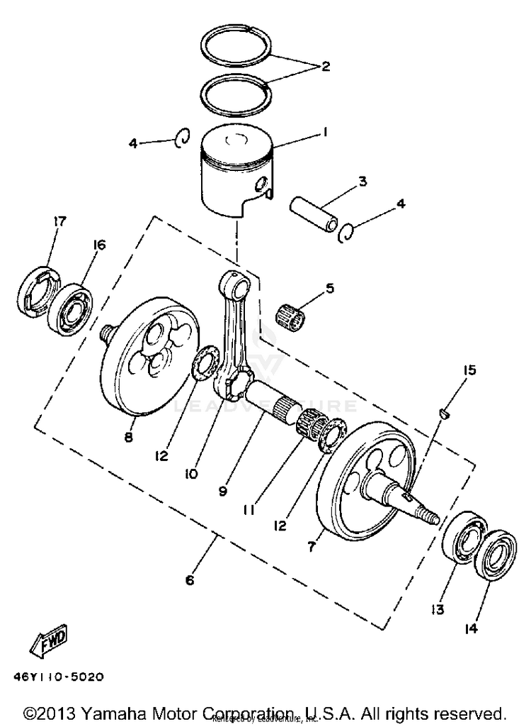 Crankshaft - Piston Schematic