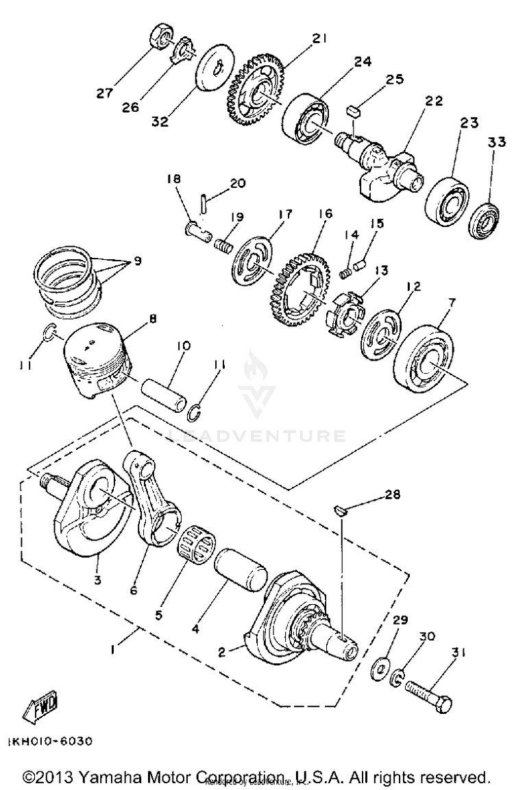 Crankshaft-Piston Schematic
