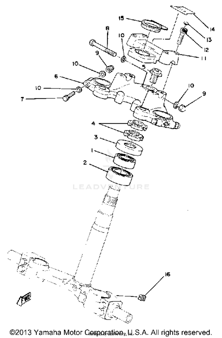Steering XS1100H - 1981 Schematic