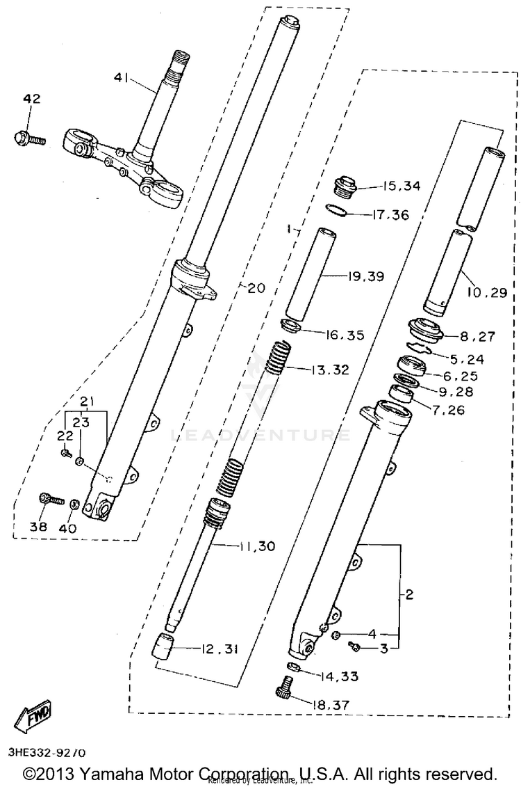 Front Fork Schematic