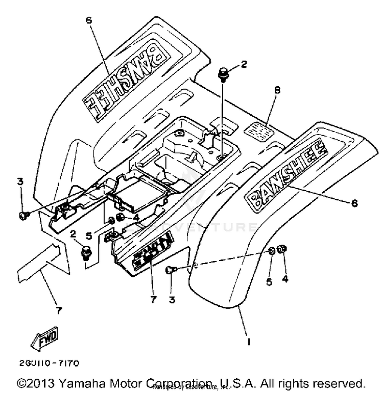 Rear Fender Schematic
