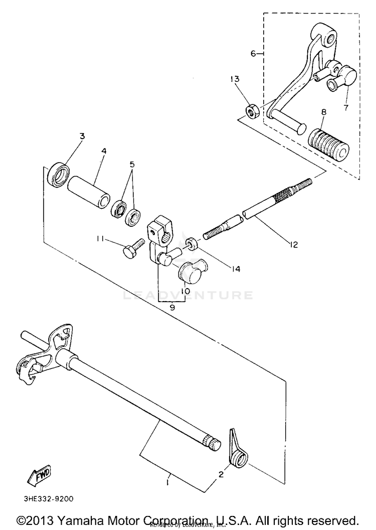 Shift Shaft Schematic