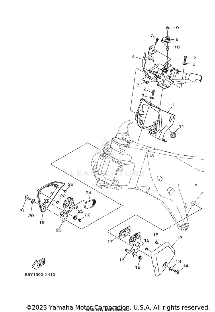 Cowling 2 MT10 - MT10NCB - 2022 Schematic
