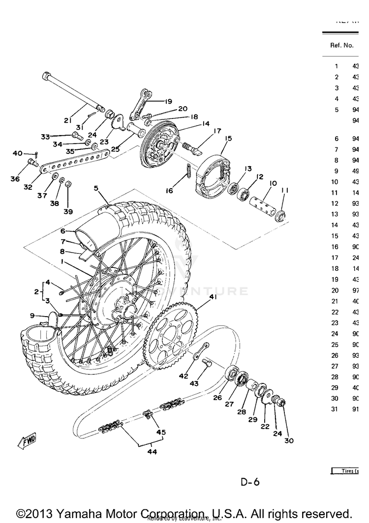 Rear Wheel Schematic