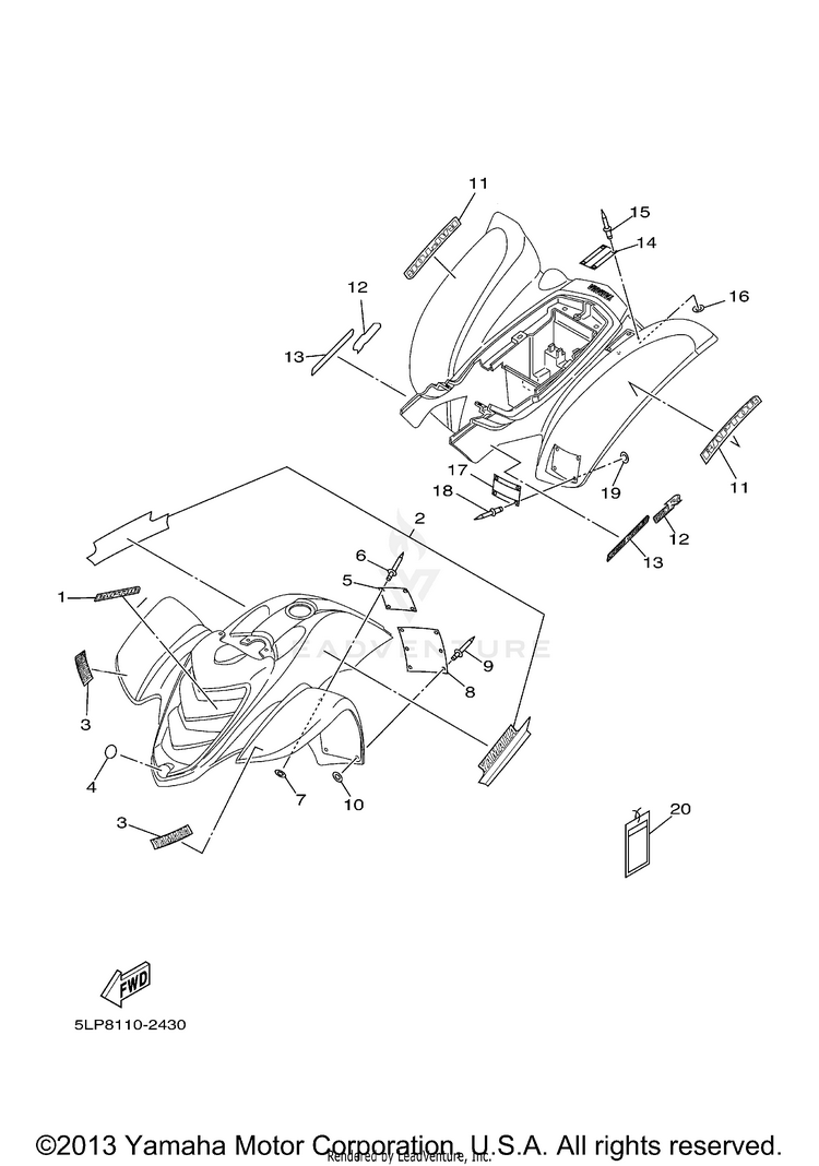 Emblem Label 1 660R RAPTOR - YFM660RP - 2002 Schematic