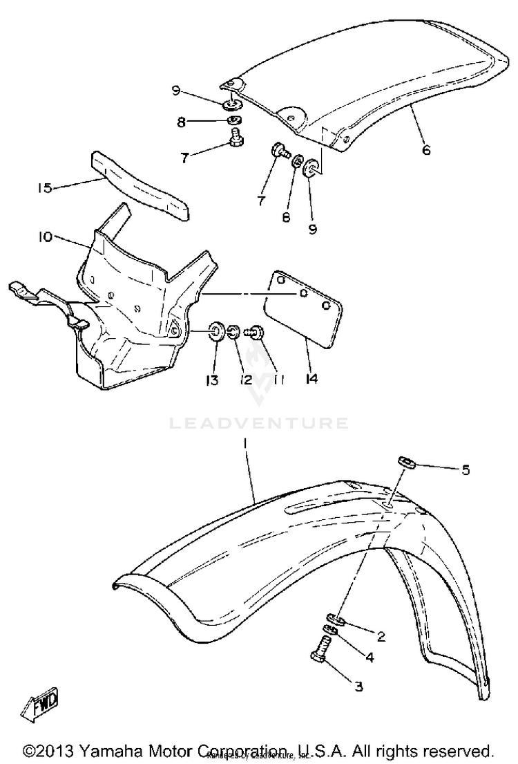 Front Fender - Rear Fender Schematic