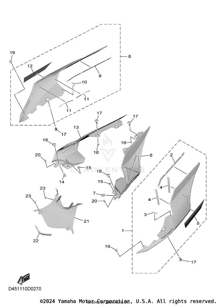 Side Cover YZFR1 - YZFR1S1CB - 2025 Schematic