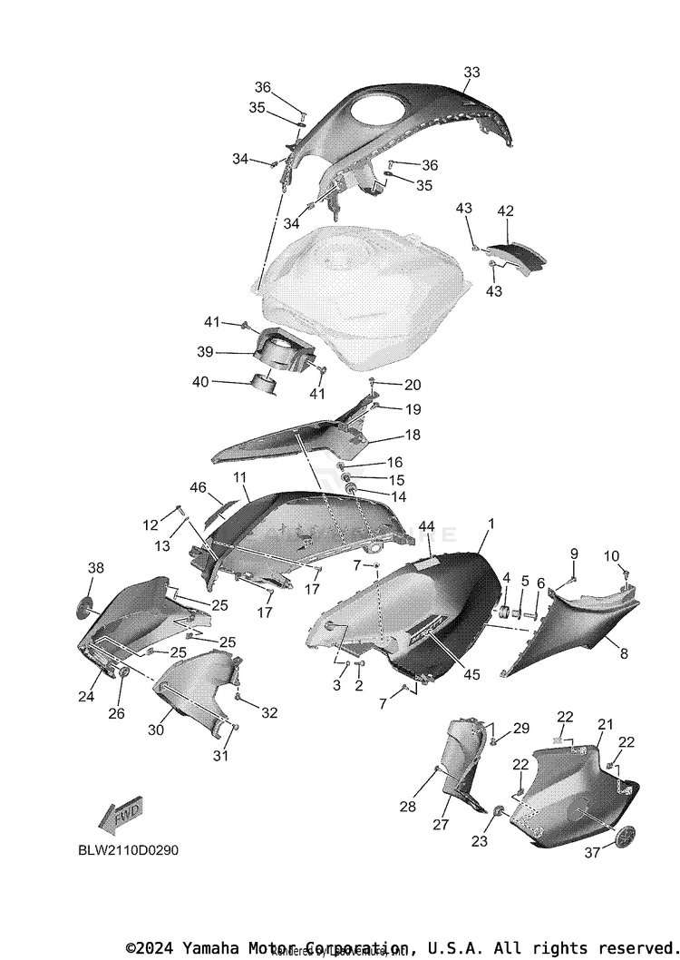 Fuel Tank 2 MT07 - MT07TCB - 2026 Schematic