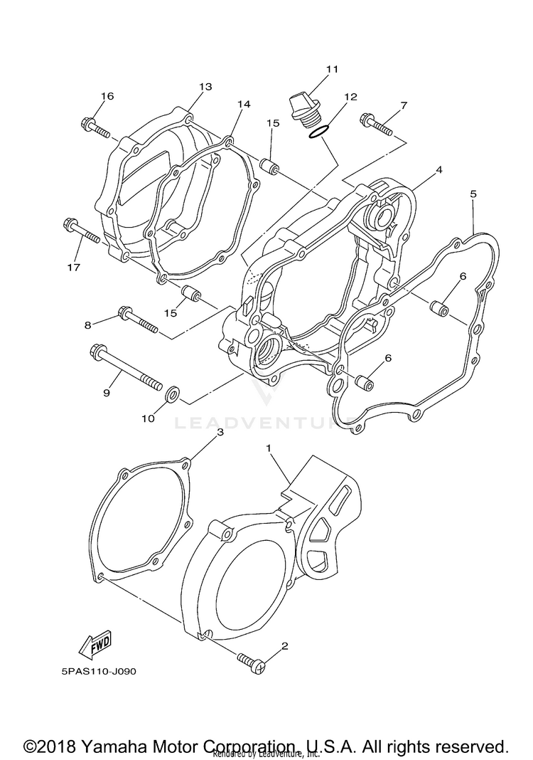 Crankcase Cover 1 Schematic
